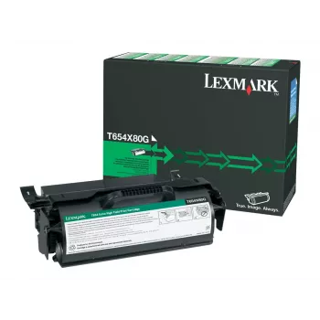 Toneris Lexmark T654X80G 36K LPP Melns