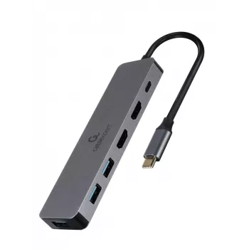 Gembird A-CM-COMBO3-03 USB Type-C 3-in-1 daudzportu adapteris (Hub + HDMI + PD)