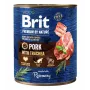 Mitrā suņu barība Brit Premium by Nature ar cūkgaļu un traheju 800 g, pieaugušiem suņiem, bundža, 78% mitrums