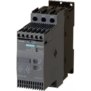 Siemens mīkstais starteris motora jaudai pie 400 V 5,5 kW motora jaudai pie 230 V 3 kW 400 V/AC nominālā strāva 12,5 A 3RW3017 (3RW3017-1BB14)