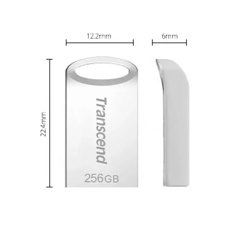 USB zibatmiņa 256GB Transcend JetFlash 710 USB3.1 Sudraba