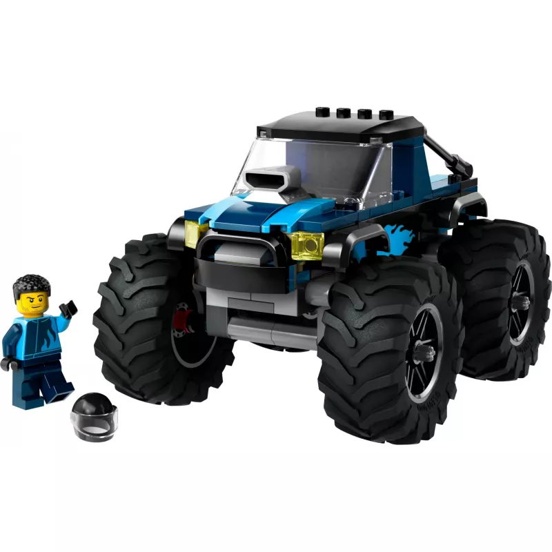 Konstrukciju rotaļlieta LEGO City 60402 Zilais monstru kravas auto ar lielām riepām, 148 detaļas, 1 minifigūra, vecumam 5+