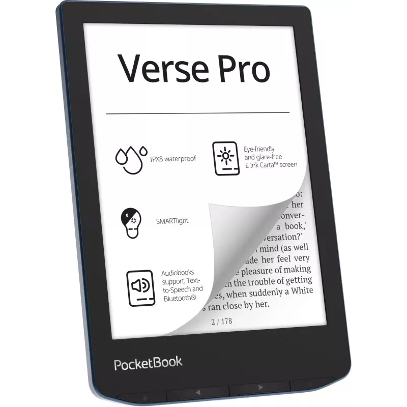 PocketBook Verse Pro e-lasītājs Skārienekrāns 16 GB Wi-Fi Melns, Zils