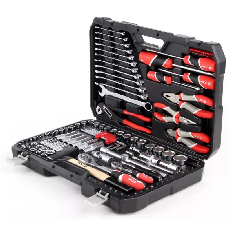 Yato YT-38901 XXL uzgriežņu atslēgu/instrumentu komplekts, 1/4–1/2 collas, 122 gab.