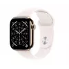 Viedpulkstenis Apple Watch Series 11 GPS + Cellular 42mm Gold Titanium Case Light Blush Sport Band M/L