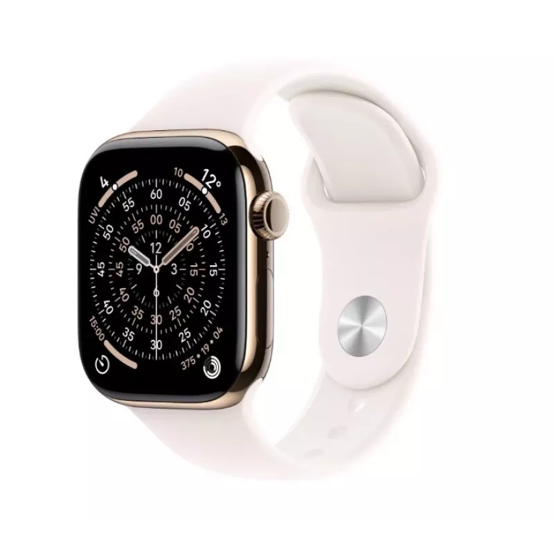 Viedpulkstenis Apple Watch Series 11 GPS + Cellular 42mm Gold Titanium Case Light Blush Sport Band M/L