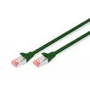 Patch Cord Digitus CAT 6 S/FTP DK-1644-005/G 0.5m zaļa