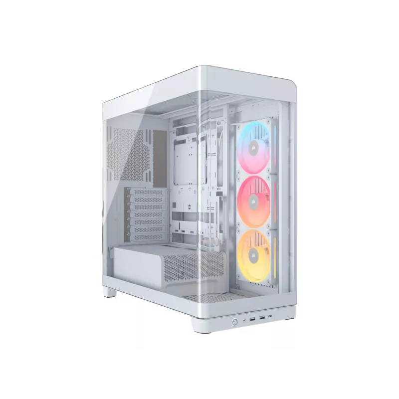 PC korpuss Corsair 4500X LX-R RGB rūdīta stikla Midi Tower balts