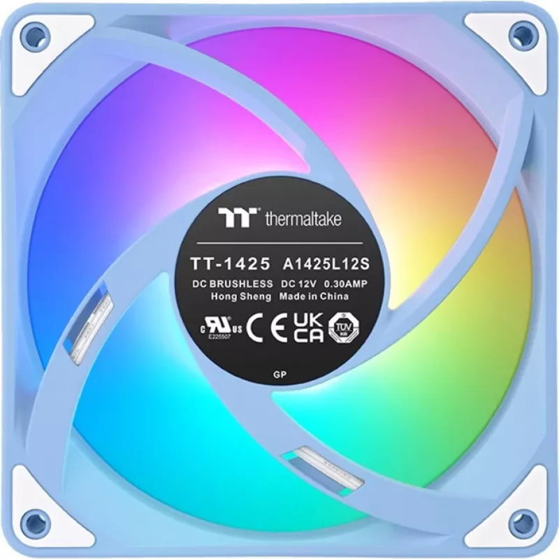 Thermaltake CT140 EX ARGB 140mm korpusa ventilatori, 3 gab. komplekts – hortenzijas zils