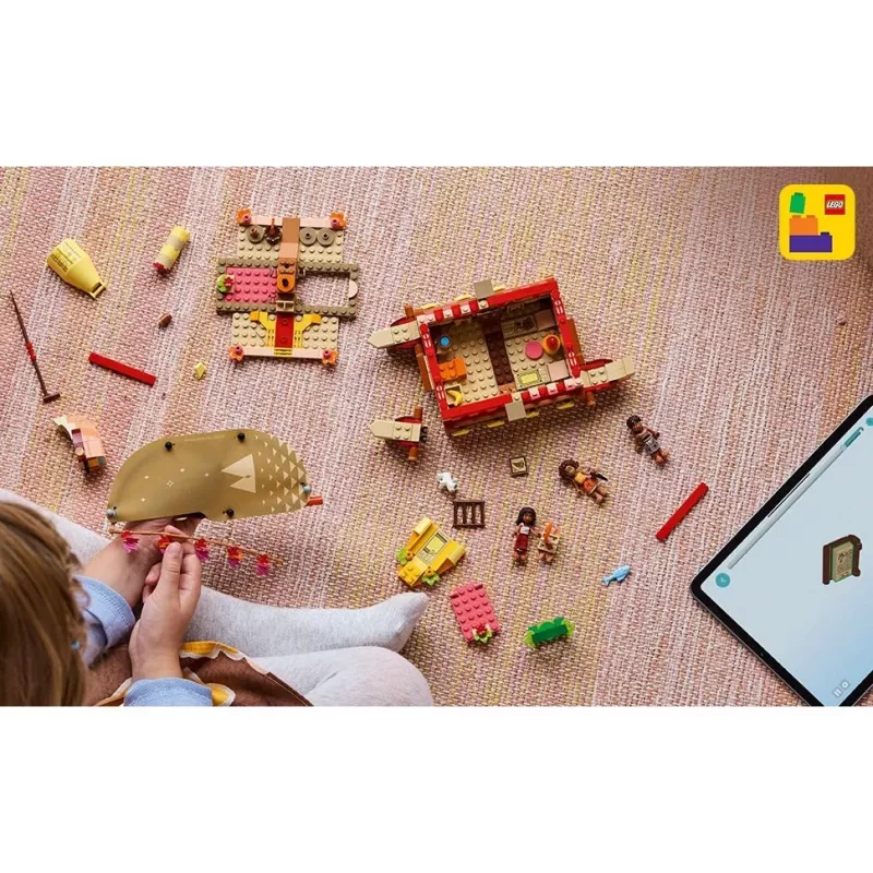 LEGO 43270 klucīšu komplekts — 529 elementi, 3 minifigūras, 260×120×220 mm, 0,198 kg, sudraba