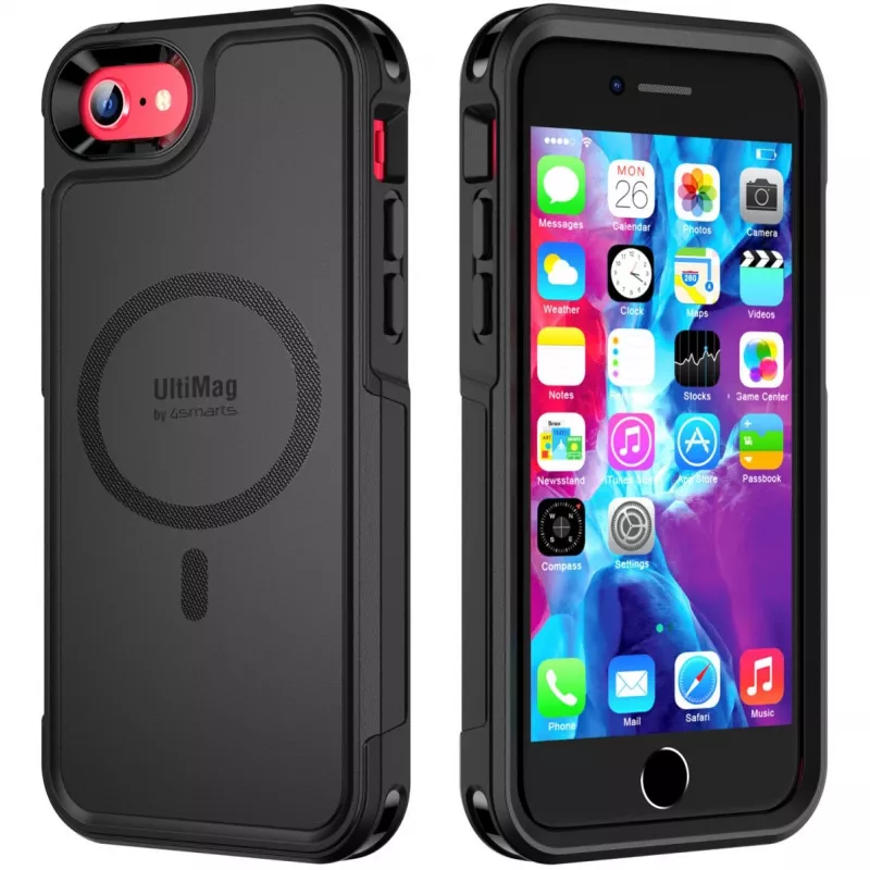 4smarts 452042 - Vāciņš - Apple - iPhone SE3 / SE2 / 8 / 7 - 11,9 cm (4,7 collas) - Melns