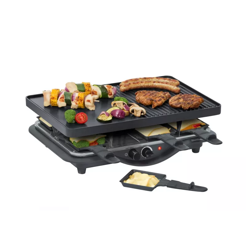 Raclette grils Steba RC 28 8 personām 1400 W melns hroms