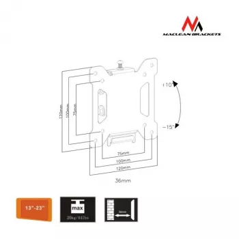 Universāls turētājs TV vai monitoram MC-596 13-23 VESA 100x100 20kg