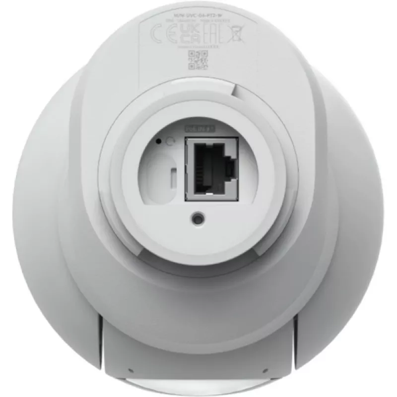 IP drošības kamera UBIQUITI G6 PTZ — 3864×2160, sfēriska, iekštelpu/āra, vadu, montāža pie griestiem/sienas/staba, 350° rotācija, 109,9°×56,7° skata leņķi