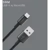 USB kabelis Orsen S9M A uz Micro USB 2.1A 1 m melns