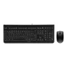 Tastatūra CHERRY DC 2000 ar peli, universāla USB QWERTY čehu, melna