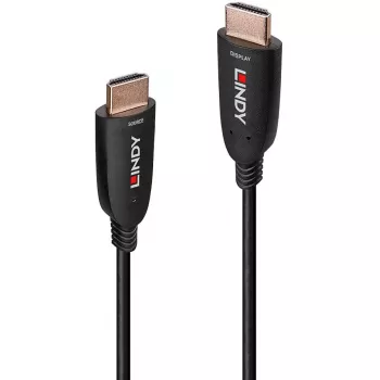Lindy 15m Fibre Optic Hybrid HDMI 8K60 kabelis, 15 m, HDMI Type A (Standard), HDMI Type A (Standard), 48 Gbit/s, Melns