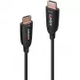 Lindy 15m Fibre Optic Hybrid HDMI 8K60 kabelis, 15 m, HDMI Type A (Standard), HDMI Type A (Standard), 48 Gbit/s, Melns