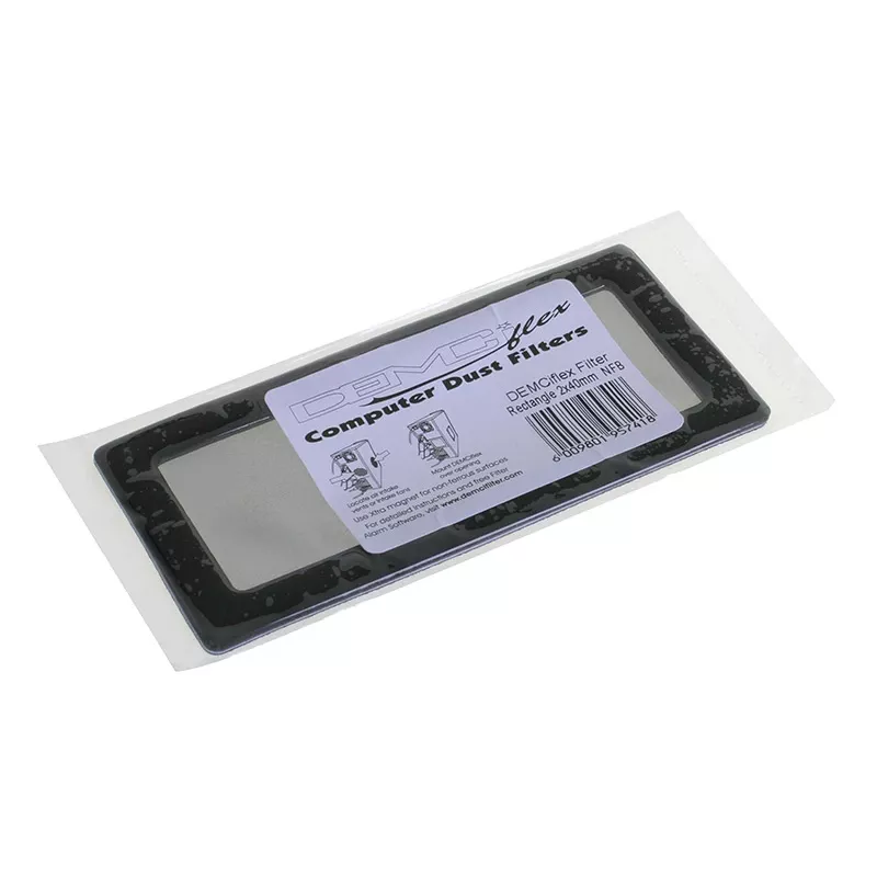 Putekļu filtrs DEMCiflex Standard 2 x 40 mm ventilatoriem, melns, 130,7 × 60 mm