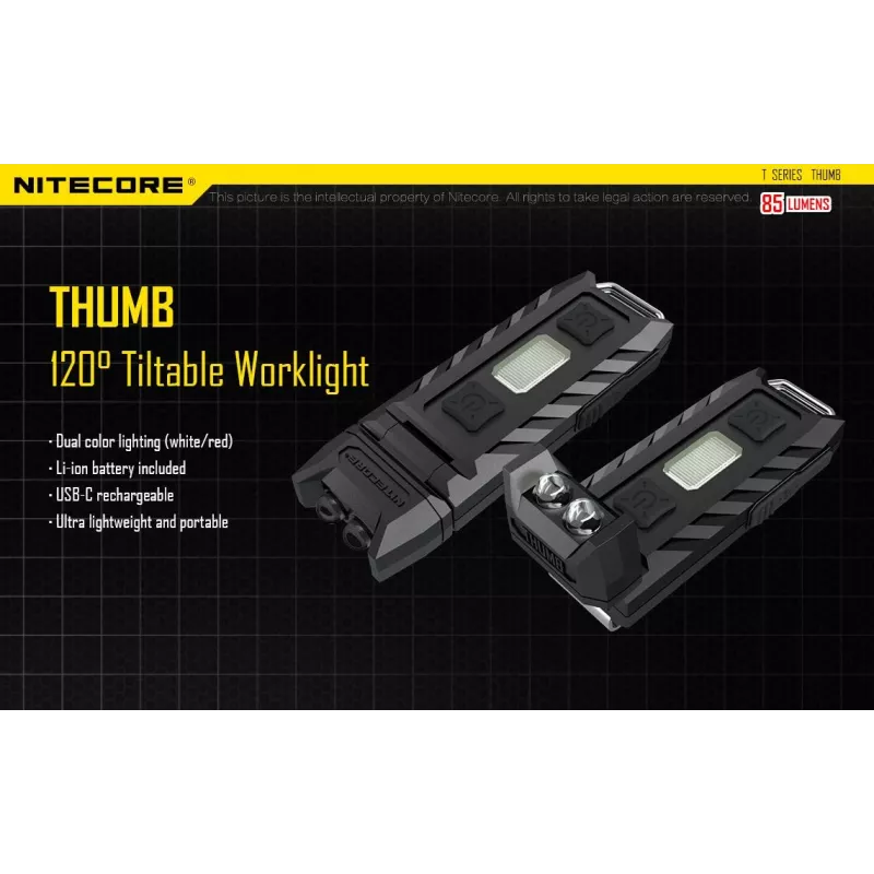 Kabatas lukturītis T sērija 85 LŪMENI/ĪKŠĶIS Nitecore