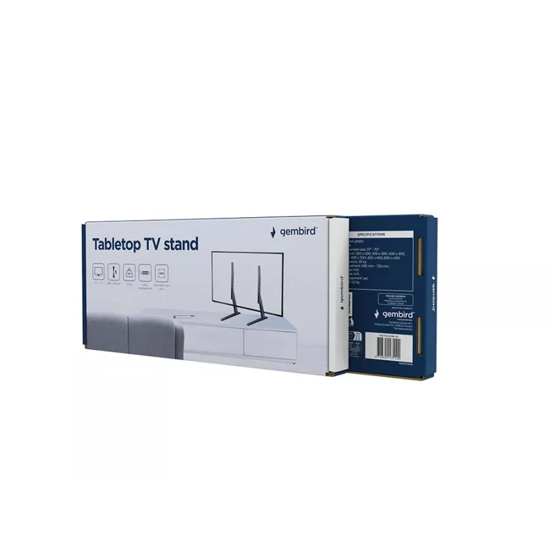 Gembird TVS-D70F-01 galda televizora statīvs, 37 - 70, melns