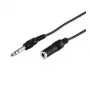 Wentronic Goobay 6,35 mm ligzdas pagarinātāja kabelis, 5 m - 6,35 mm ligzdas spraudnis (3 kontaktu, stereo) > 6,35 mm ligzdas kontaktligzda (3 kontaktu, stereo) (50428)