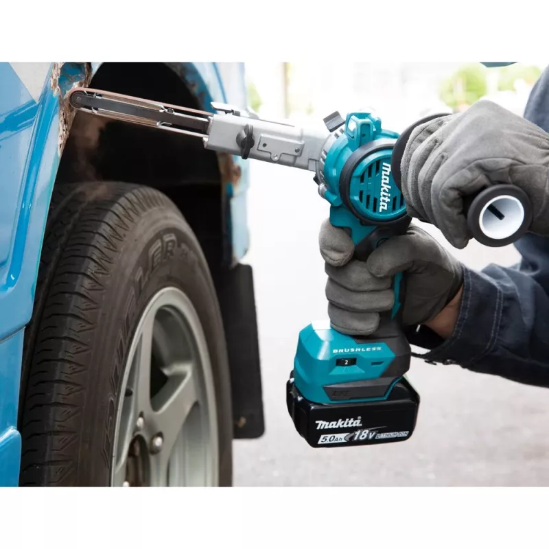 Makita DBS180Z portatīvā slīpmašīna Detalizētā slīpmašīna Melna, Zila