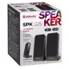 DEFENDER SPK-225 vadu skaļruņi, 2.0, 4 W RMS, USB/DC 5 V, 3,5 mm, melni