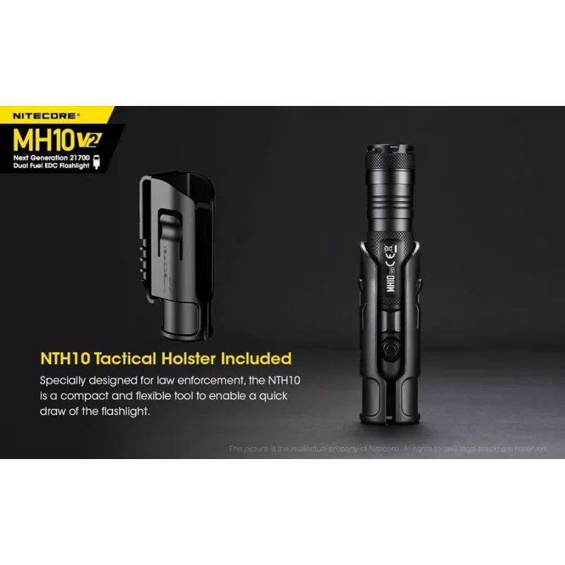 Rokas lukturītis Nitecore MH10 V2 Melns