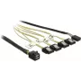 Kabelis DeLOCK Mini SAS HD SFF-8643 uz 4xSATA 0,5 m