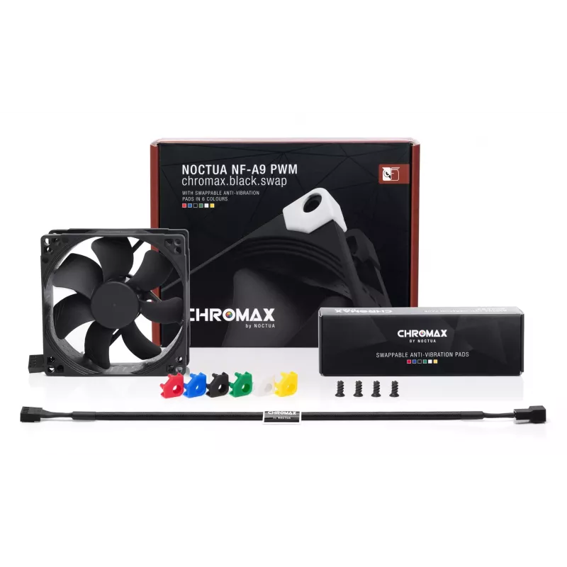 Noctua NF-A9 PWM 92 mm korpusa ventilators, melns