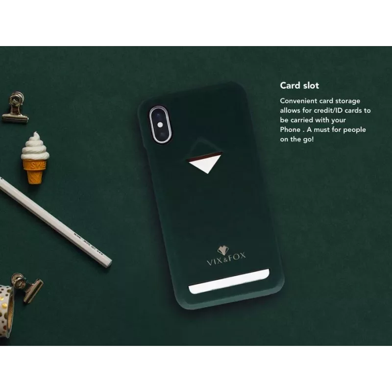 Telefona aizmugurējais vāciņš VixFox Samsung S9 — kartes slots, meža zaļš