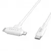 HYPER HyperJuice USB kabelis USB 2.0 1,5 m USB-C USB-C/Lightning Balts