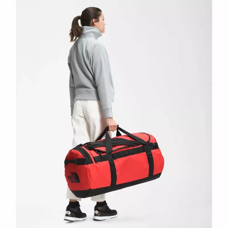The North Face Base Camp Duffel L ceļojumu soma 95 L Poliesteris Melna, Sarkana