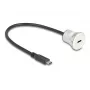 USB kabelis DeLOCK 88183 0,3 m USB C Melns Sudrabains