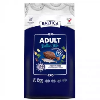 BALTICA Excellent Sensitive Baltijas zivju Vidējas šķirnes - sausā suņu barība - 9kg