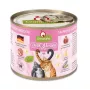 Mitrā kaķu barība Fox4Pets DeliCATessen lasis jūras veltes 200 g bundžiņa, pilnvērtīga pieaugušo kaķu barība, 10,2% olbaltumvielu, 5,5% tauku, 80% mitruma