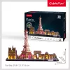 3D Puzzle CubicFun City Line Paris LED 115 gab.
