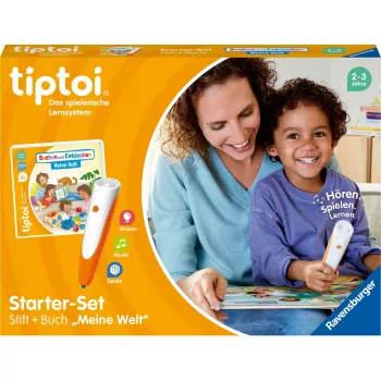 tiptoi Starter-Set: Meklē un atklāj - Mana pasaule, mācību grāmatas pildspalva un bilžu grāmata