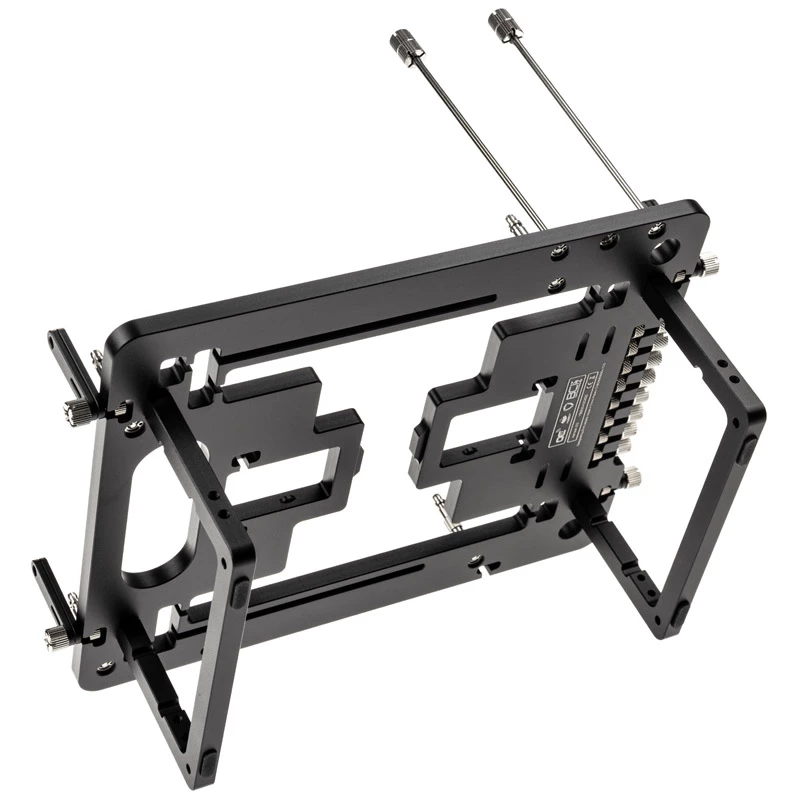 Streacom benchtable BC1 Mini V2 melns — kompakts, pasīvi dzesējams atvērta rāmja korpuss