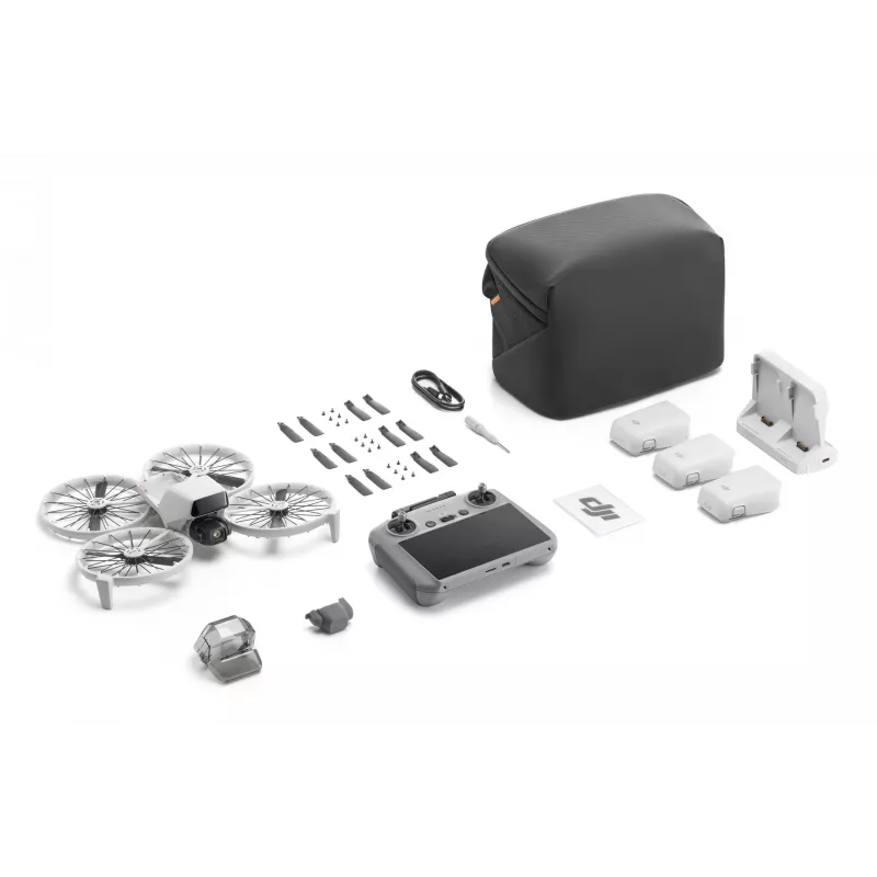 Quadcopter DJI Flip Fly More Combo RC 2 — 4 rotori, 48 MP kamera, 3840×2160, max ātrums 16 m/s, diapazons 14000 m