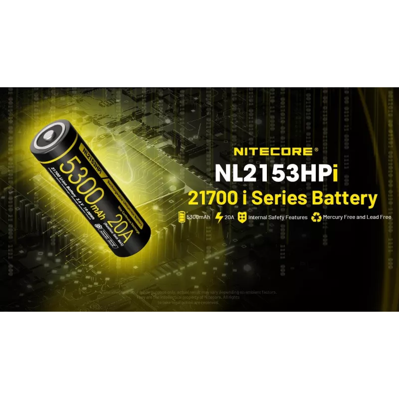 AKUMULATORS UZLĀDĒJAMS LI-ION 3,6V/NL2153HPI(5300MAH) NITECORE