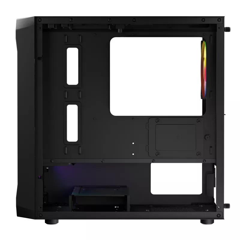 Computer Case Logic Concept Portos Mini ARGB Micro ATX Melns