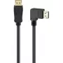 kabelis DisplayPort Plug 90° > DisplayPort Plug, 8K / 144Hz (Melns, 2 Meter, 1 Plug 90° side-angled, 54 Gbit/s, DisplayPort 2.0 / 2.1)