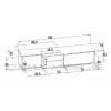 Cama TV skapis SIGMA1 180 melns/melns glancēts