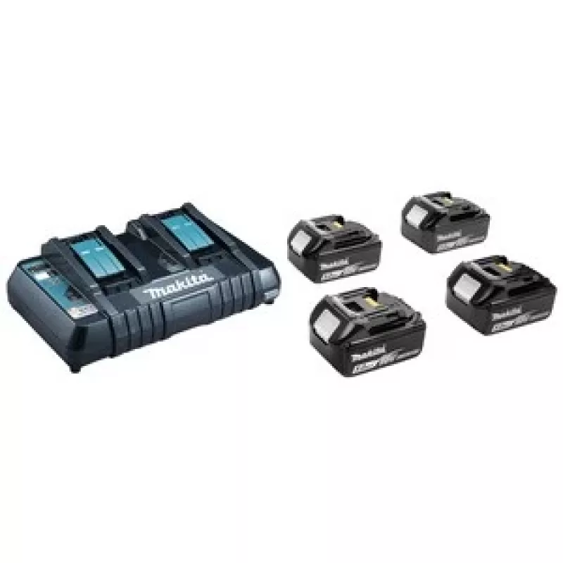 MAKITA barošanas bloks KIT 18V (BL1850Bx4+DC18RD) MAKPAC