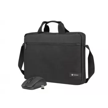 Portfelis NATEC Wallaroo 39,6 cm (15,6 collas) — poliestera klēpjdatora portfelis, piemērots 15,6 collu ekrāniem, melns