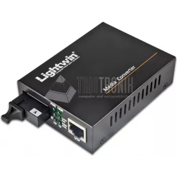 Lightwin LWC-10/100/1000-WDM-S20-B tīkla datu nesēja pārveidotājs 1000 Mbit/s 1550 nm vienmoda melns (LWC-10/100/1000-WDM-S20-B)
