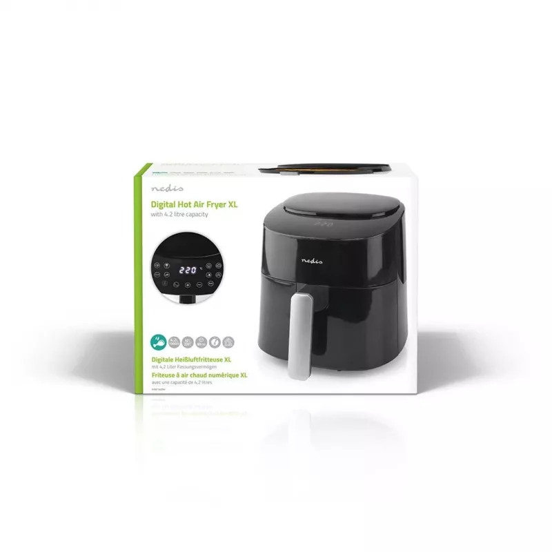 Gaisa fritieris Nedis KAAF160BK ar vienu grozu 4.2 L 1300 W Melns