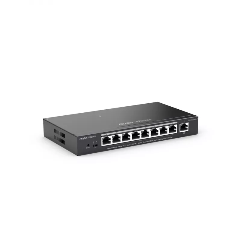 Ruijie Networks RG-ES209GC-P tīkla komutators Pārvaldīts Gigabit Ethernet (10/100/1000) Power over Ethernet (PoE) Melns